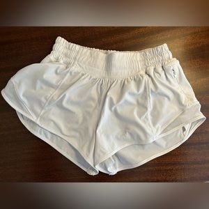 Lululemon Hotty Hot Shorts, size 2, white, very good used condition.